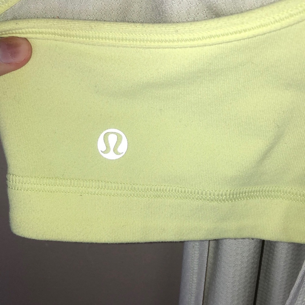 ❣️SOLD Lululemon No Limits Tank Top Grey & Yellow - Picture 3 of 6